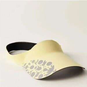 Free People Volley Reflective Visor in Butter Yellow Adjustable Fit‎ - NEW